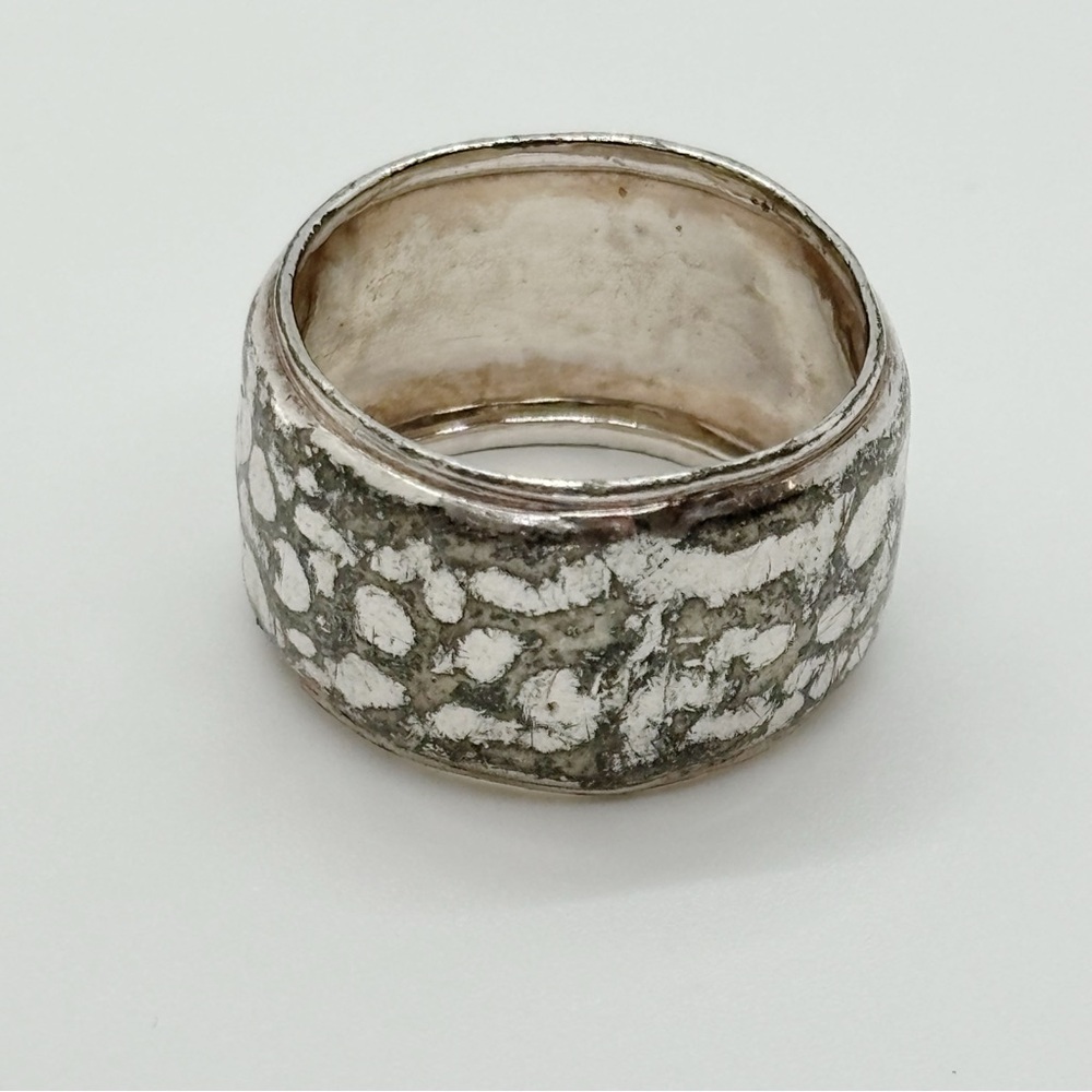 Sterling wide band ring size 6